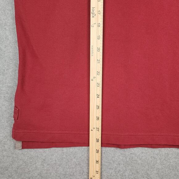 Duluth Trading Men's No Polo Shirt Short Sleeve w Pocket Relaxed Red Lrg Cotton - Picture 7 of 12